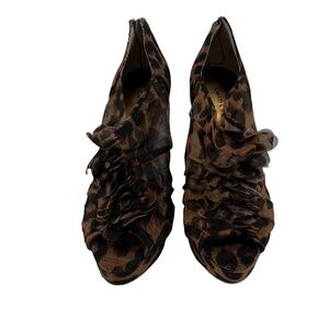 Chinese Laundry Women’s Brown Peep Toe High Heel Cheetah Pumps Size 6.5 Women’s